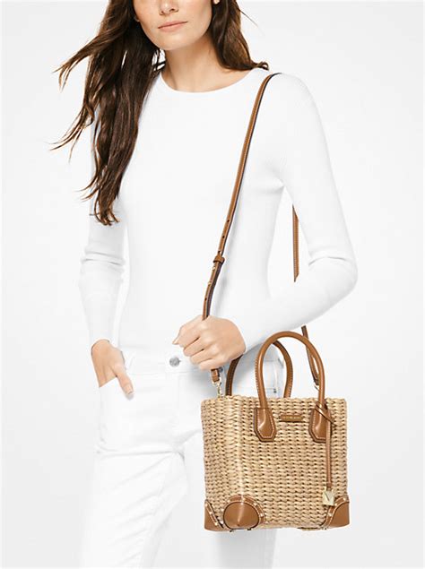 malibu bag michael kors|Malibu Large Straw Tote Bag .